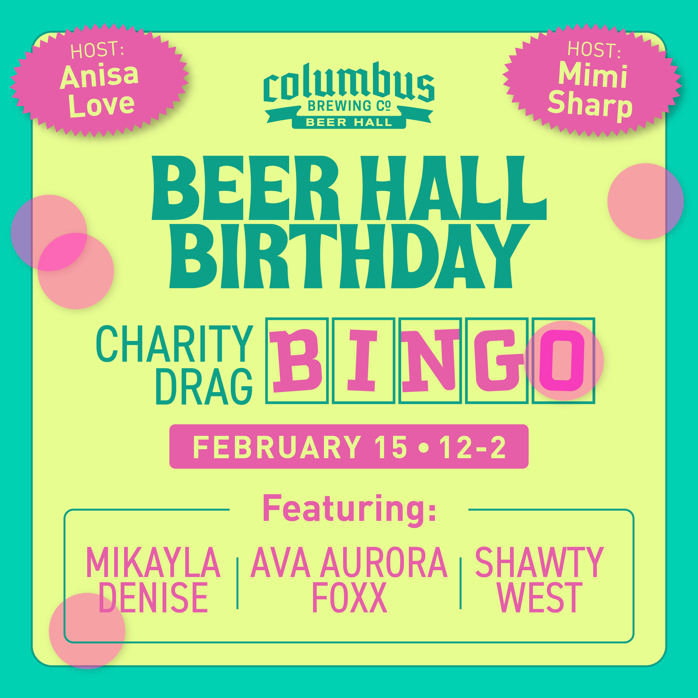Birthday Bingo at Beer Hall